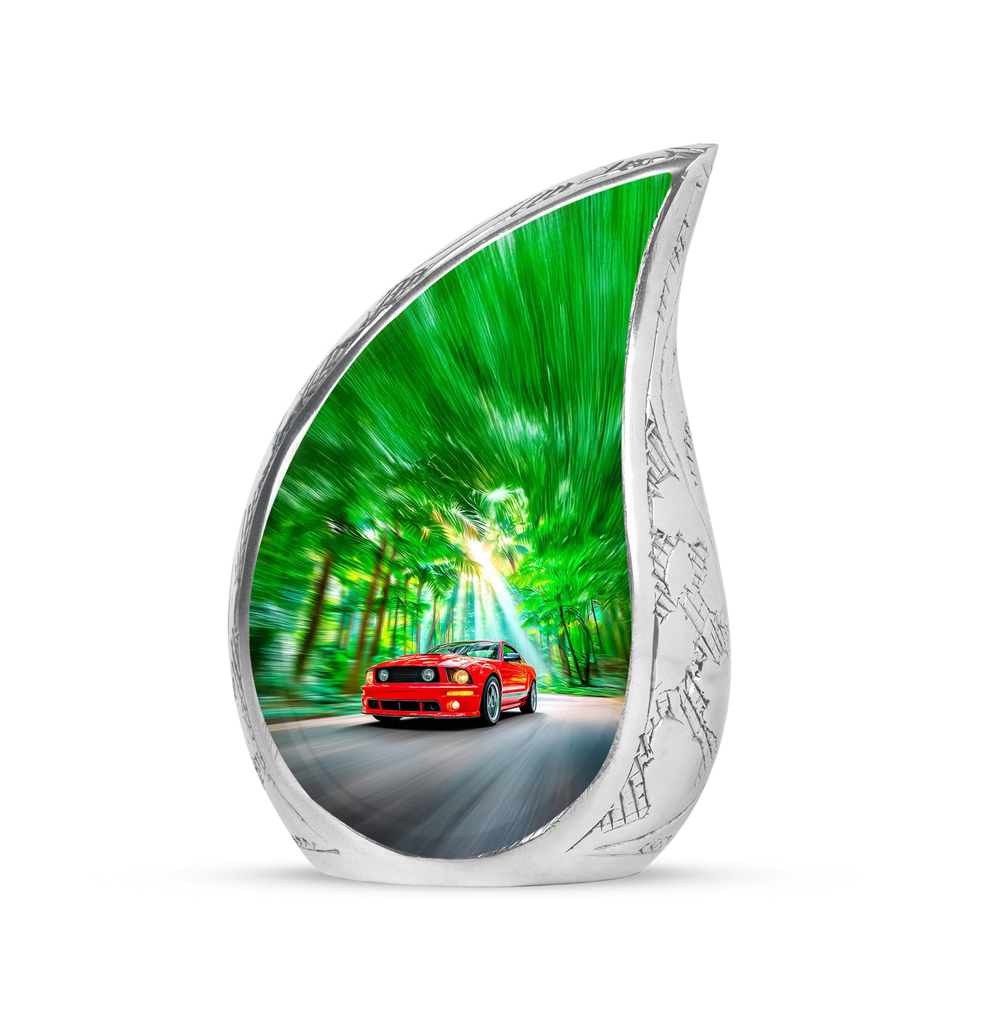Ethereal Car Memorial Cremation Urns - Green 10-inch, 200 cu in - Yatskia