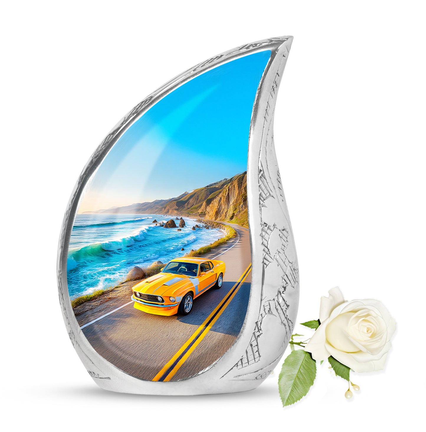 Regal Car Memorial Cremation Urns - Blue - Yatskia