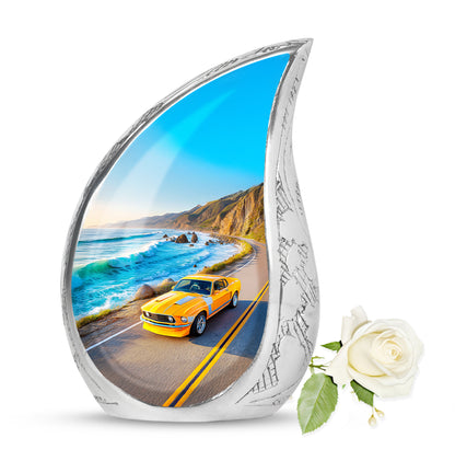 Regal Car Memorial Cremation Urns - Blue - Yatskia