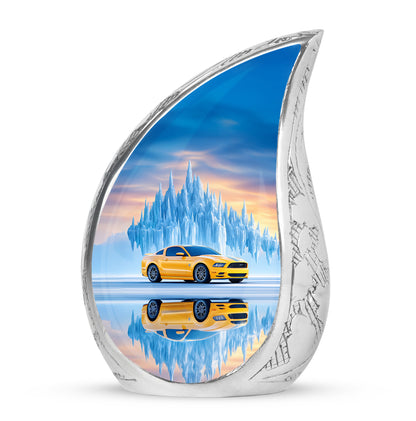 Blue Car Cremation Urns - Imperial Haven 10-inch, 200 cu in - Yatskia
