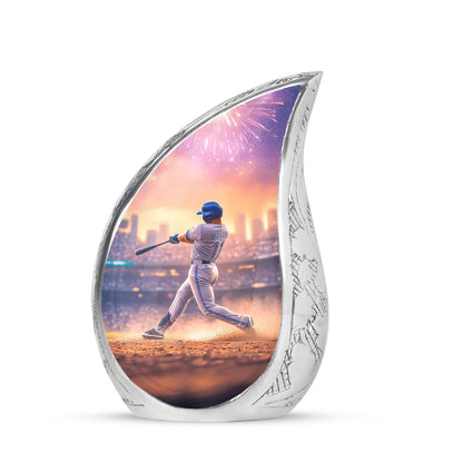 Personalized Magnificent Baseball Cremation Urns - Pink 10-inch, 200 cu in - Yatskia