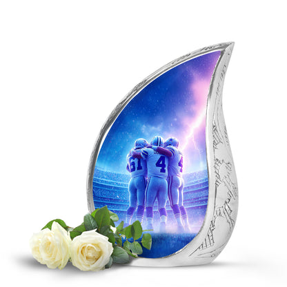 Personalized Blue Baseball Cremation Urns for Ashes - Enchanting 10-inch - Yatskia