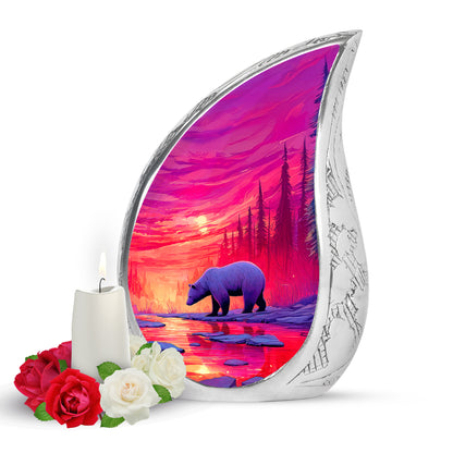 Pink Bear Cremation Urns - Honored Solace 10-inch, 200 cu in - Yatskia