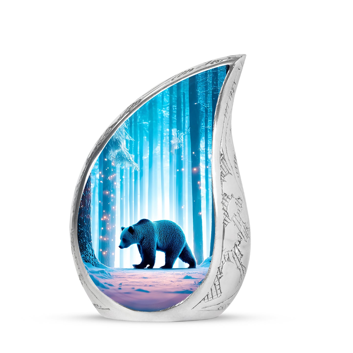 Personalized Teal Bear Cremation Urns for Ashes - Captivating 10-inch - Yatskia