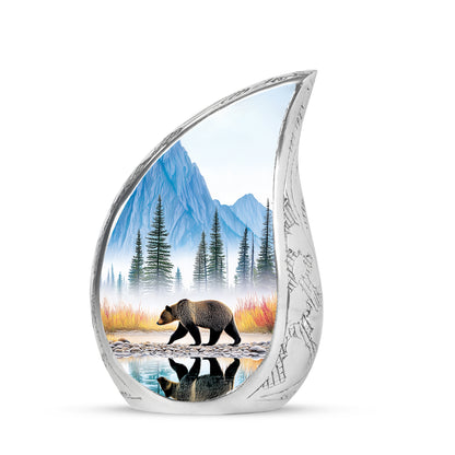 Blue Bear Guardian Cremation Urns for Human Ashes - 10-inch, 200 cu in - Yatskia