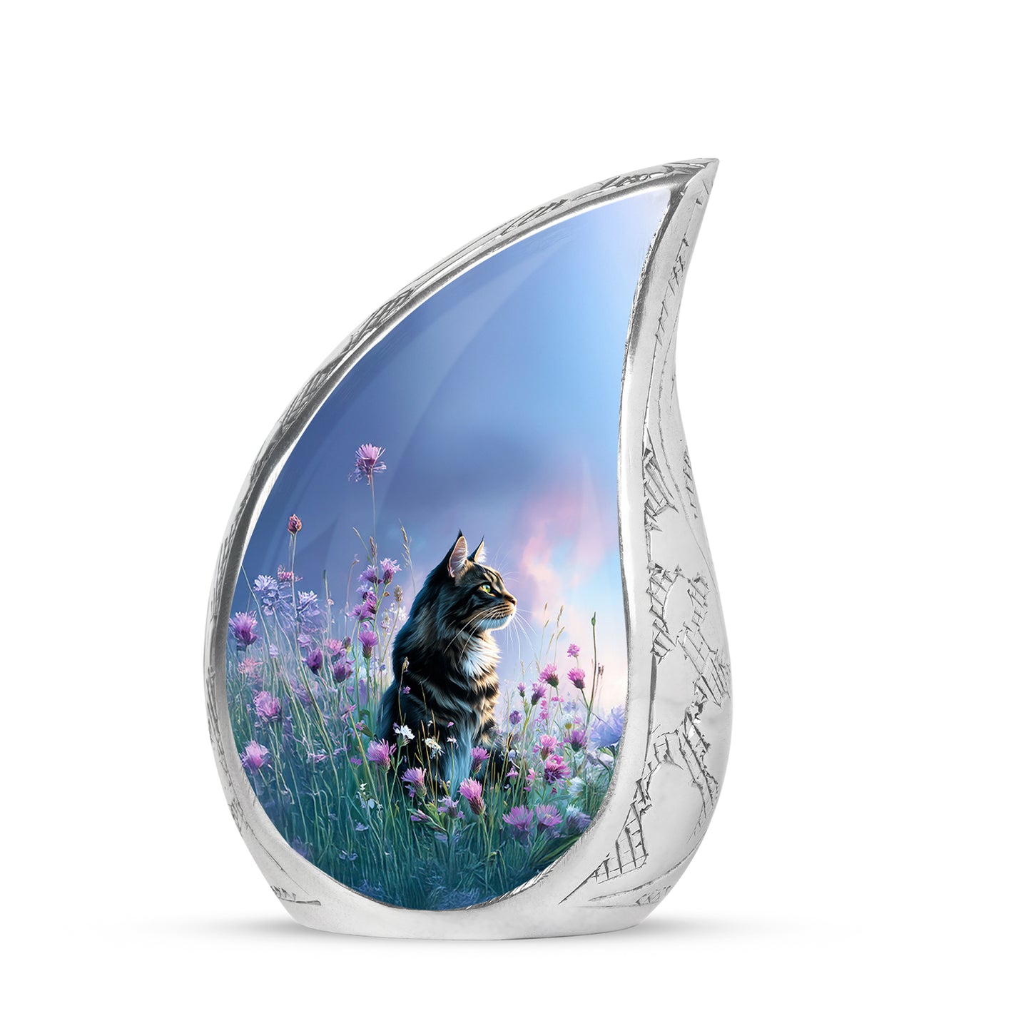 Blue Cat Cremation Urns - Glorious Sanctuary 10-inch, 200 cu in - Yatskia