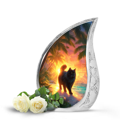 Red Cat Cremation Urns - Glorious Benediction 10-inch, 200 cu in - Yatskia