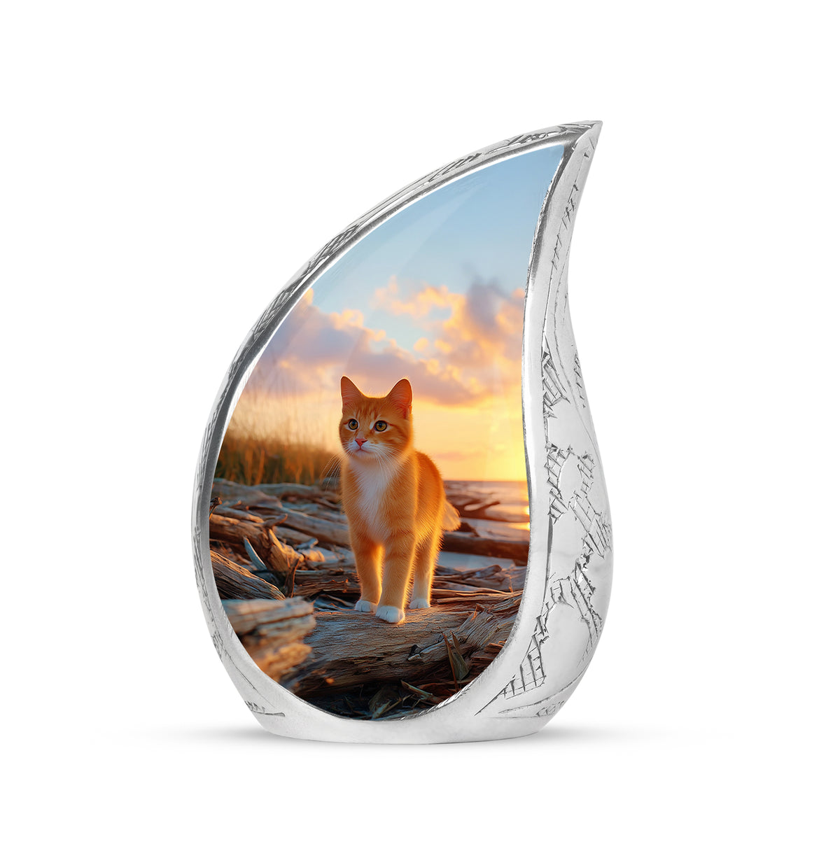 Timeless Blue Cat Cremation Urn for Ashes - Yatskia