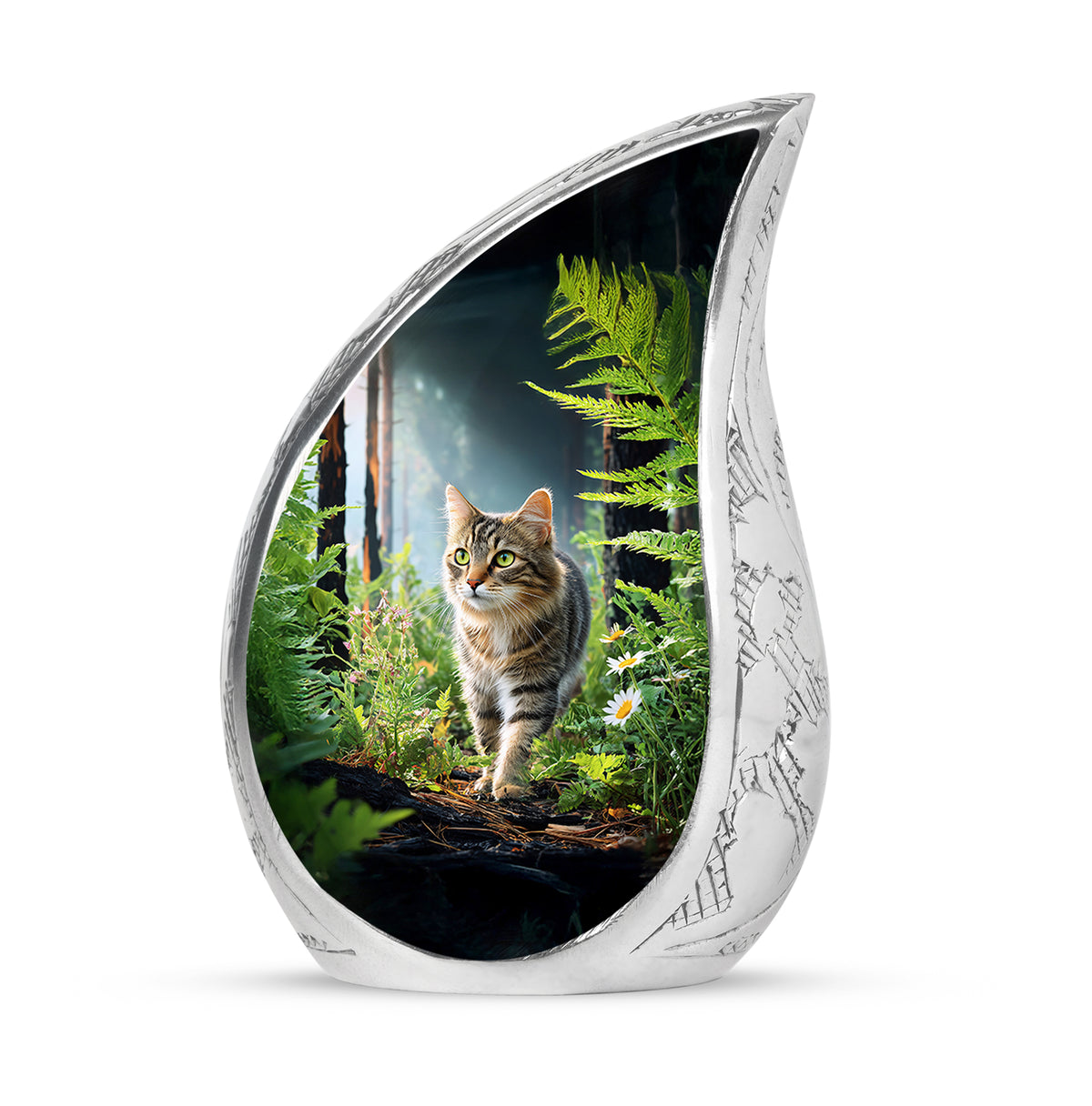 Personalized Black Sovereign Cat Cremation Urns for Human Ashes - Yatskia