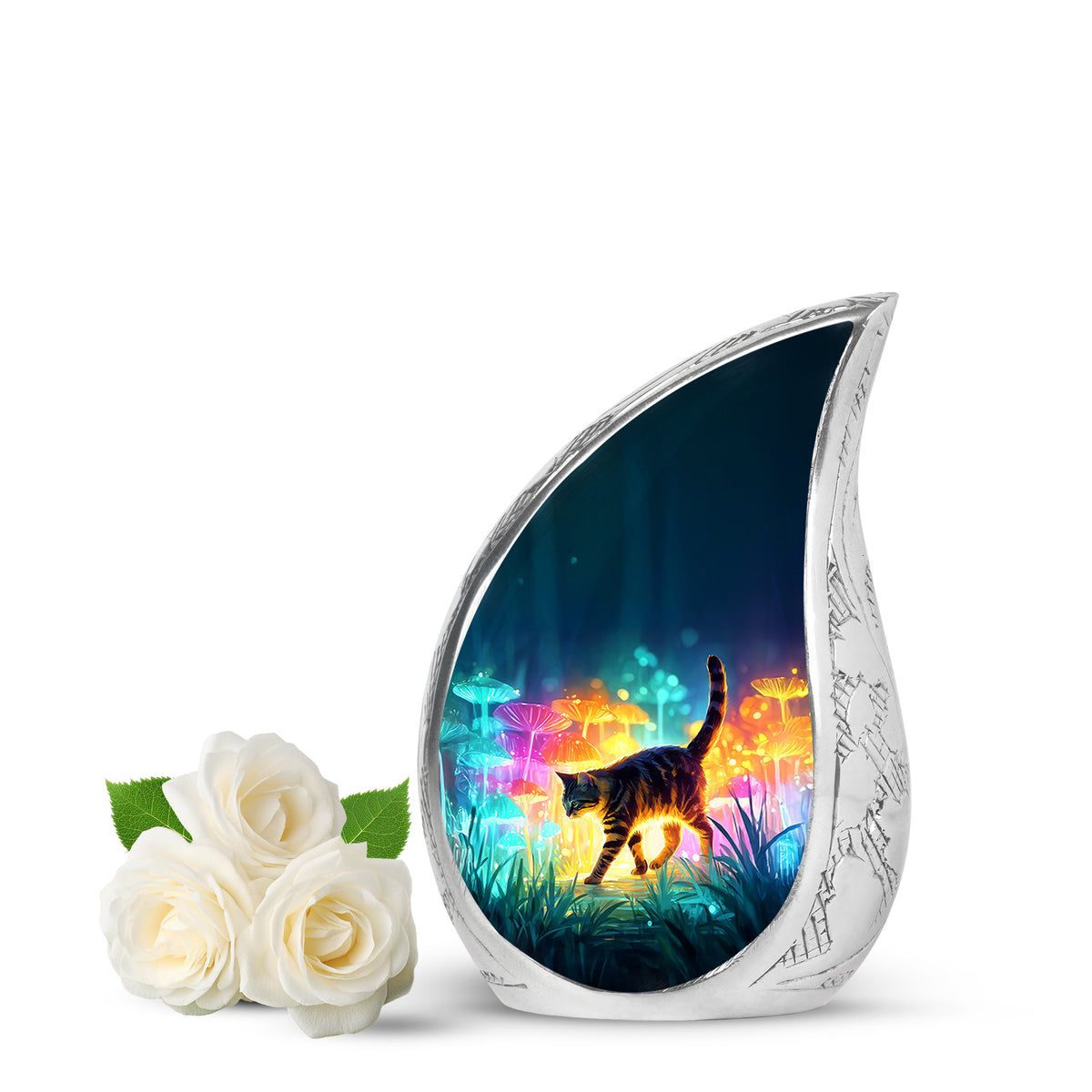 Blue Stately Cat Cremation Urns for Human Ashes - Yatskia