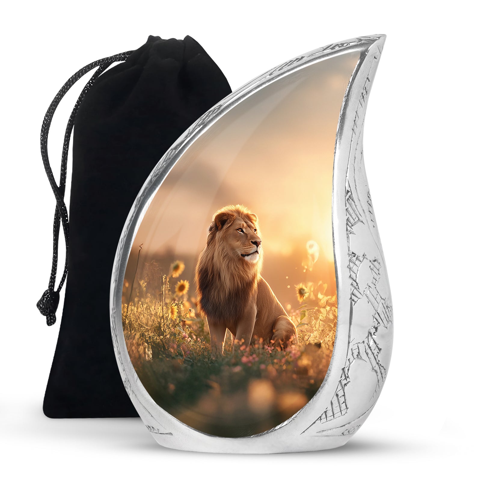 Lion Cremation Urn for Ashes - Lion Funeral Urn for Men Ashes