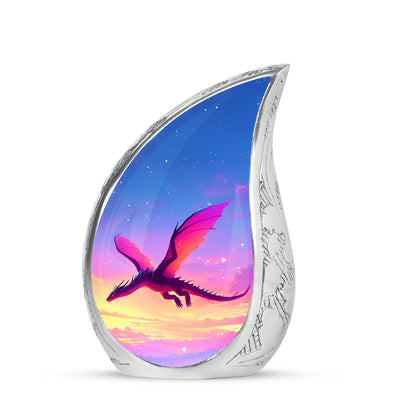 Personalized Elegant Dragon Cremation Urns - Blue 10-inch, 200 cu in - Yatskia