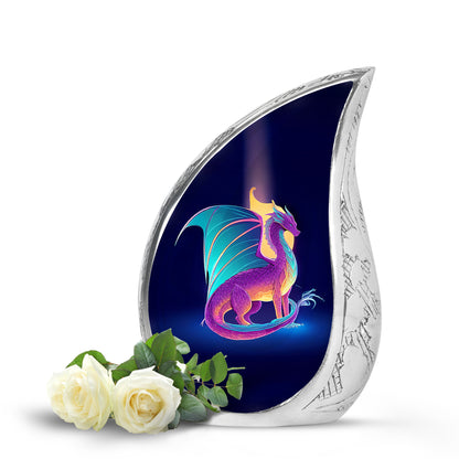 Everlasting Blue Dragon Celebration Urn for Human Ashes - 10-inch, 200 cu in - Yatskia