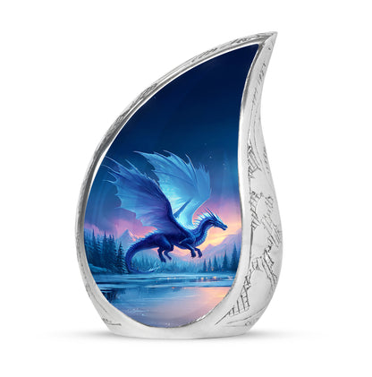 Blue Dragon Cremation Urns - Enduring Comfort 10-inch, 200 cu in - Yatskia
