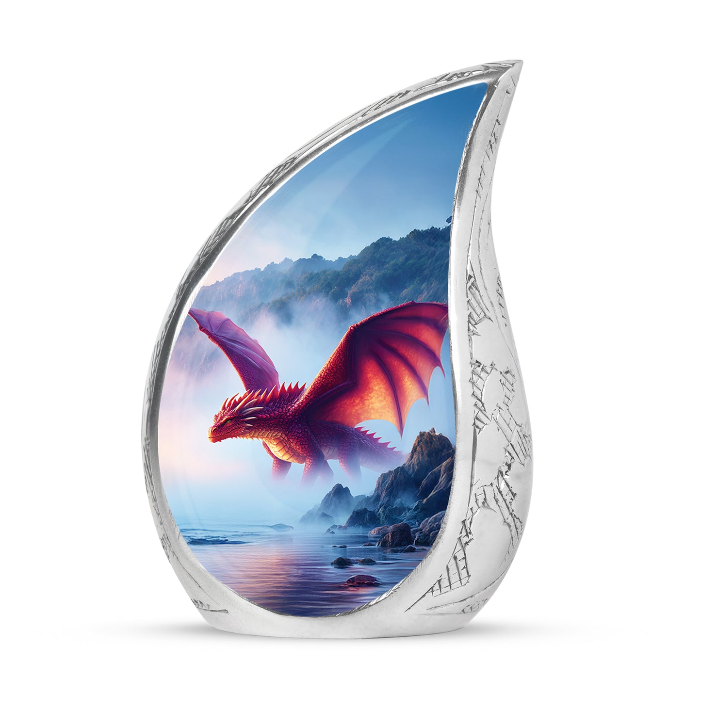 Personalized Blue Dragon Cremation Urns for Ashes - Captivating 10-inch - Yatskia