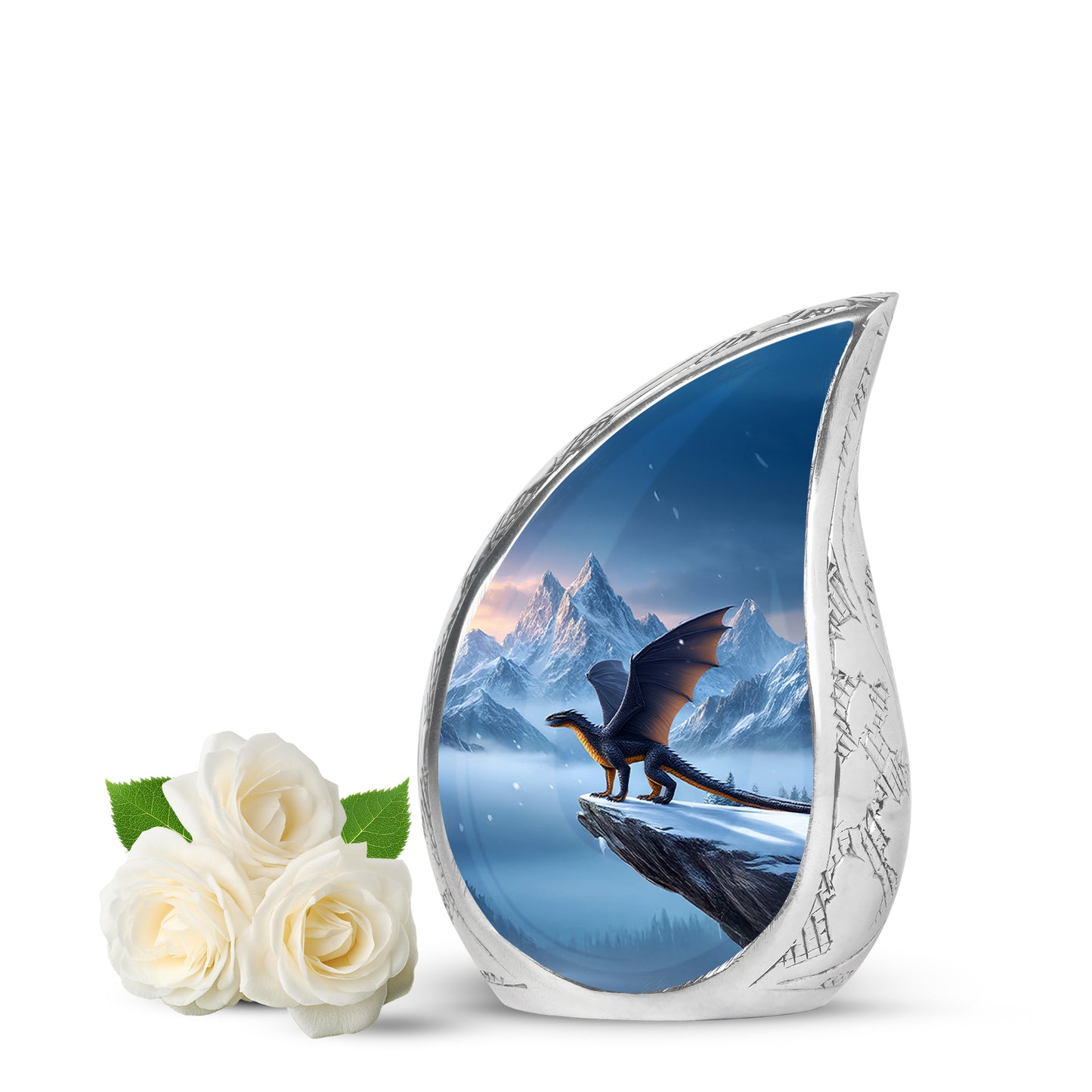 Blue Dragon Cremation Urns - Opulent Benediction 10-inch, 200 cu in - Yatskia