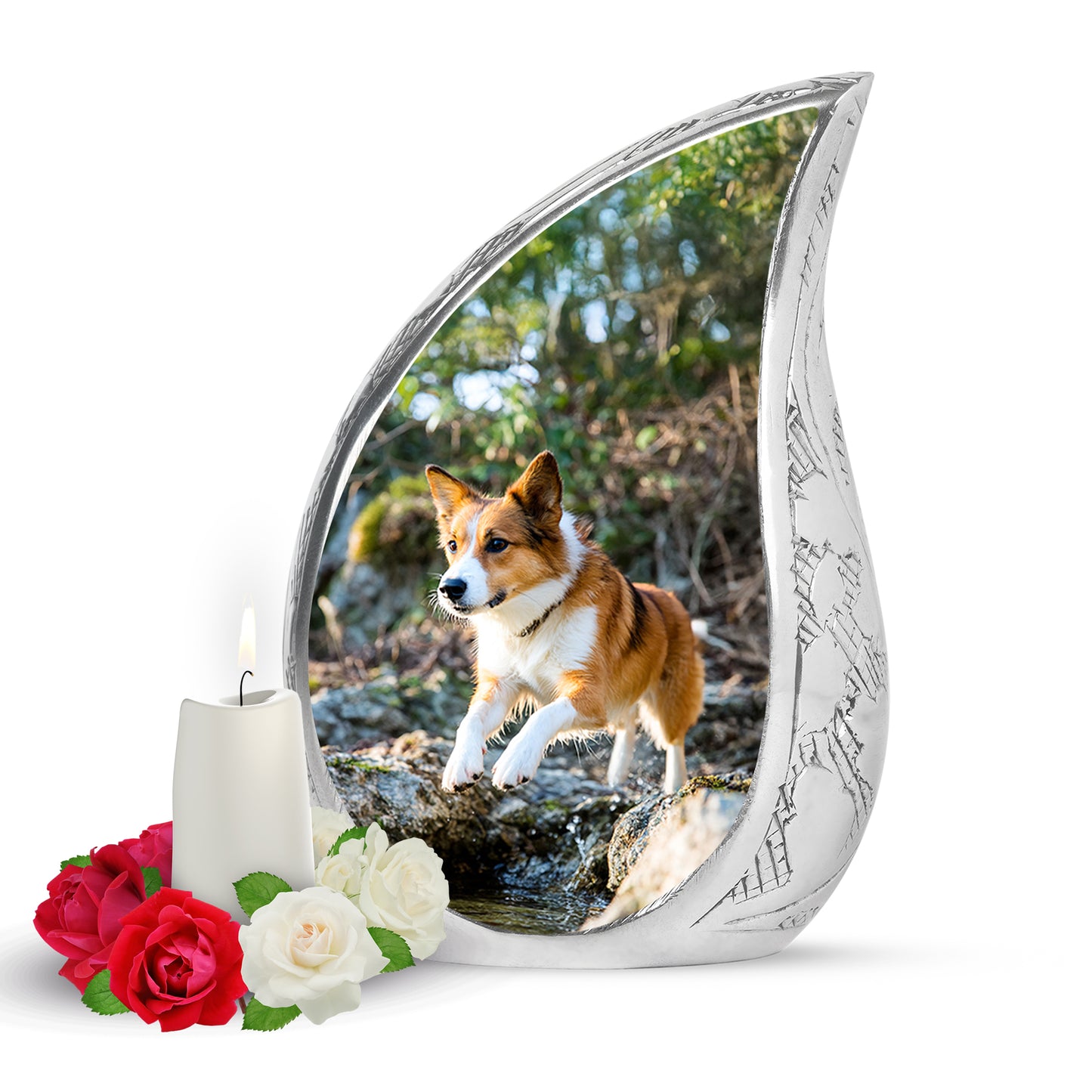 Personalized Green Dog Cremation Urns for Ashes - Majestic 10-inch - Yatskia