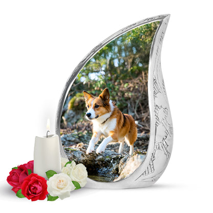 Personalized Green Dog Cremation Urns for Ashes - Majestic 10-inch - Yatskia