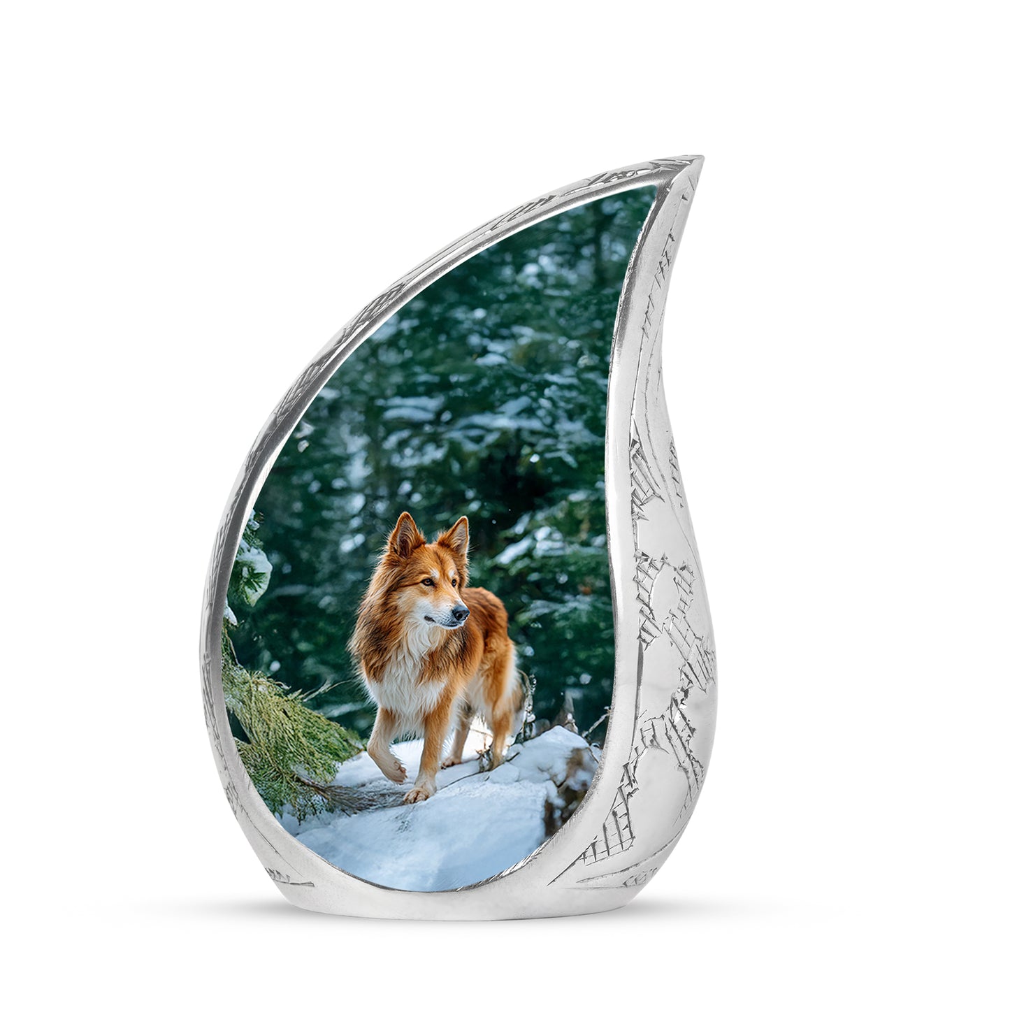 Teal Sacred Dog Cremation Urns for Human Ashes - 10-inch, 200 cu in - Yatskia