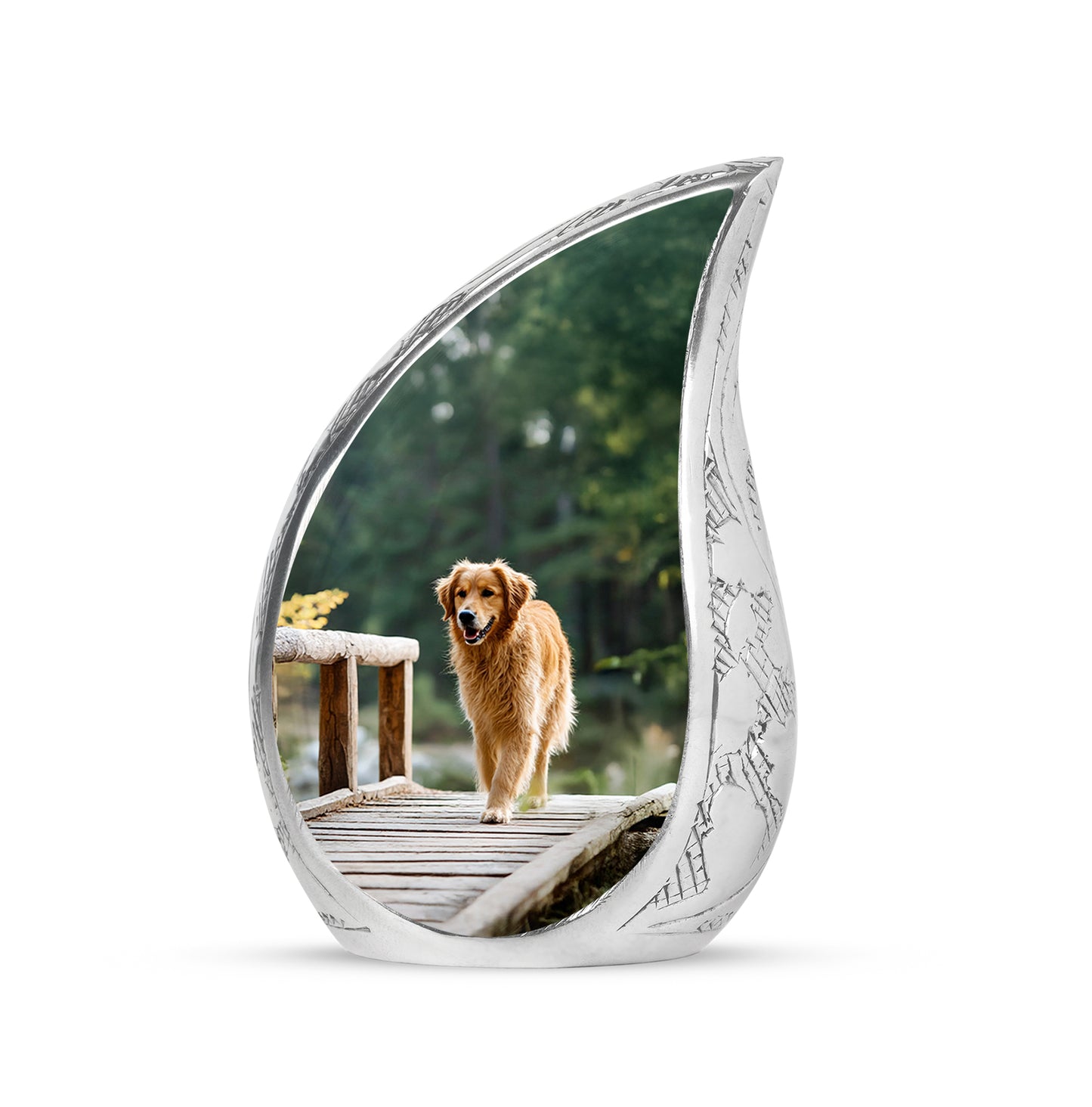 Green Dog Cremation Urns - Honored Comfort 10-inch, 200 cu in - Yatskia