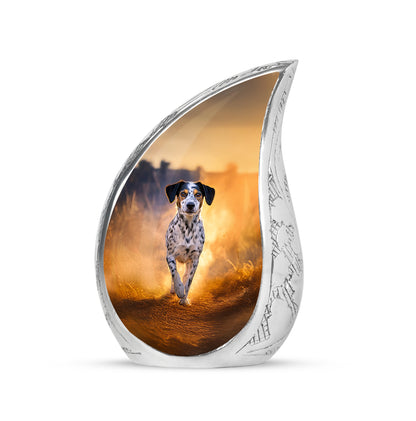 Ethereal Dog Memorial Cremation Urns - Gold 10-inch, 200 cu in - Yatskia