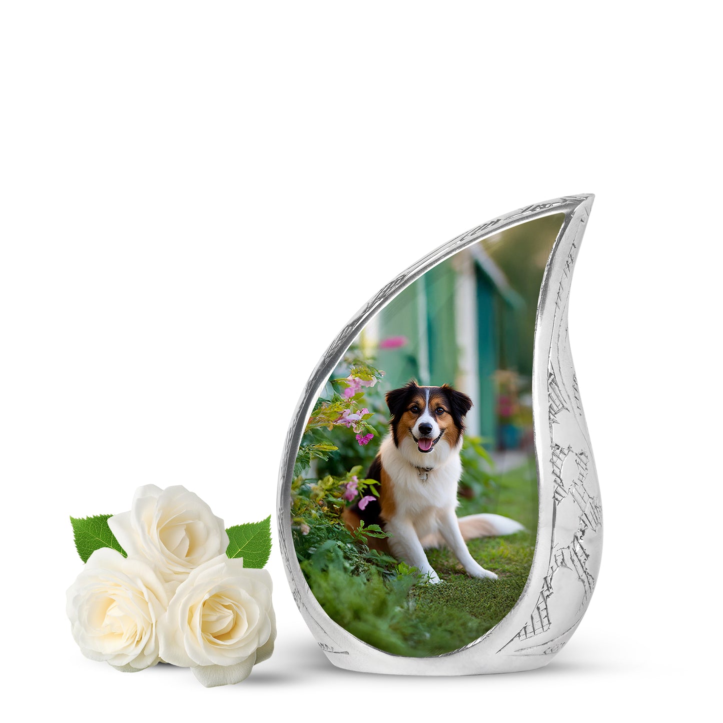 Green Treasured Dog Cremation Urns for Human Ashes - 10-inch, 200 cu in - Yatskia