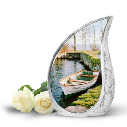 Hallowed Boat Cremation Urns for Human Ashes - Yellow 10-inch - Yatskia