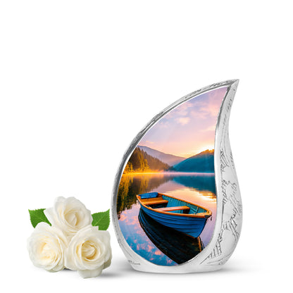 Regal Boat Memorial Cremation Urns - Teal 10-inch, 200 cu in - Yatskia