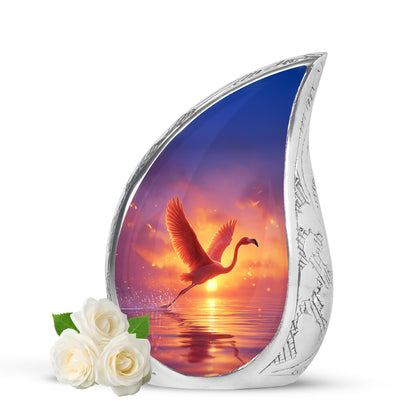 Personalized Purple Flamingo Cremation Urns for Ashes - Captivating 10-inch - Yatskia