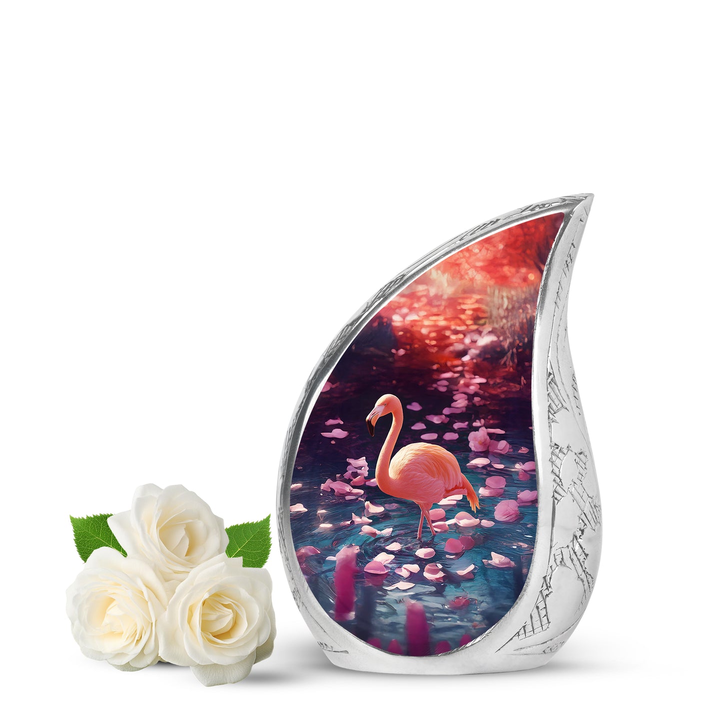 Distinguished Purple Flamingo Cremation Urn for Ashes - 10-inch, 200 cu in - Yatskia