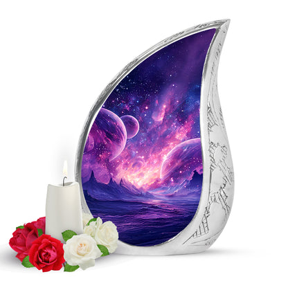 Blue Galaxy Cremation Urns - Opulent Sanctuary 10-inch, 200 cu in - Yatskia