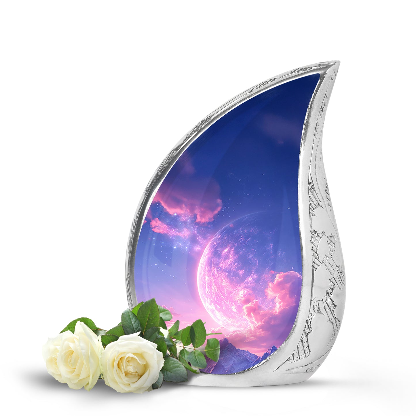 Harmonious Galaxy Cremation Urns for Human Ashes - Blue 10-inch - Yatskia