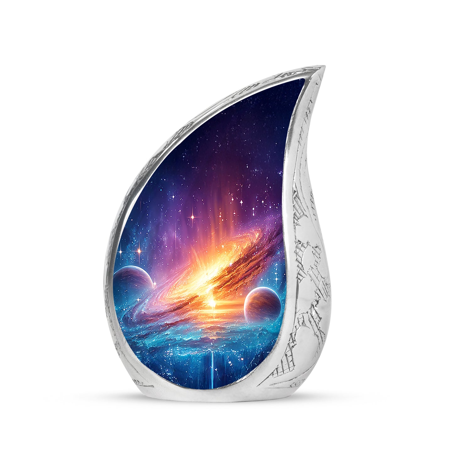 Distinguished Blue Galaxy Cremation Urn for Ashes - 10-inch, 200 cu in - Yatskia