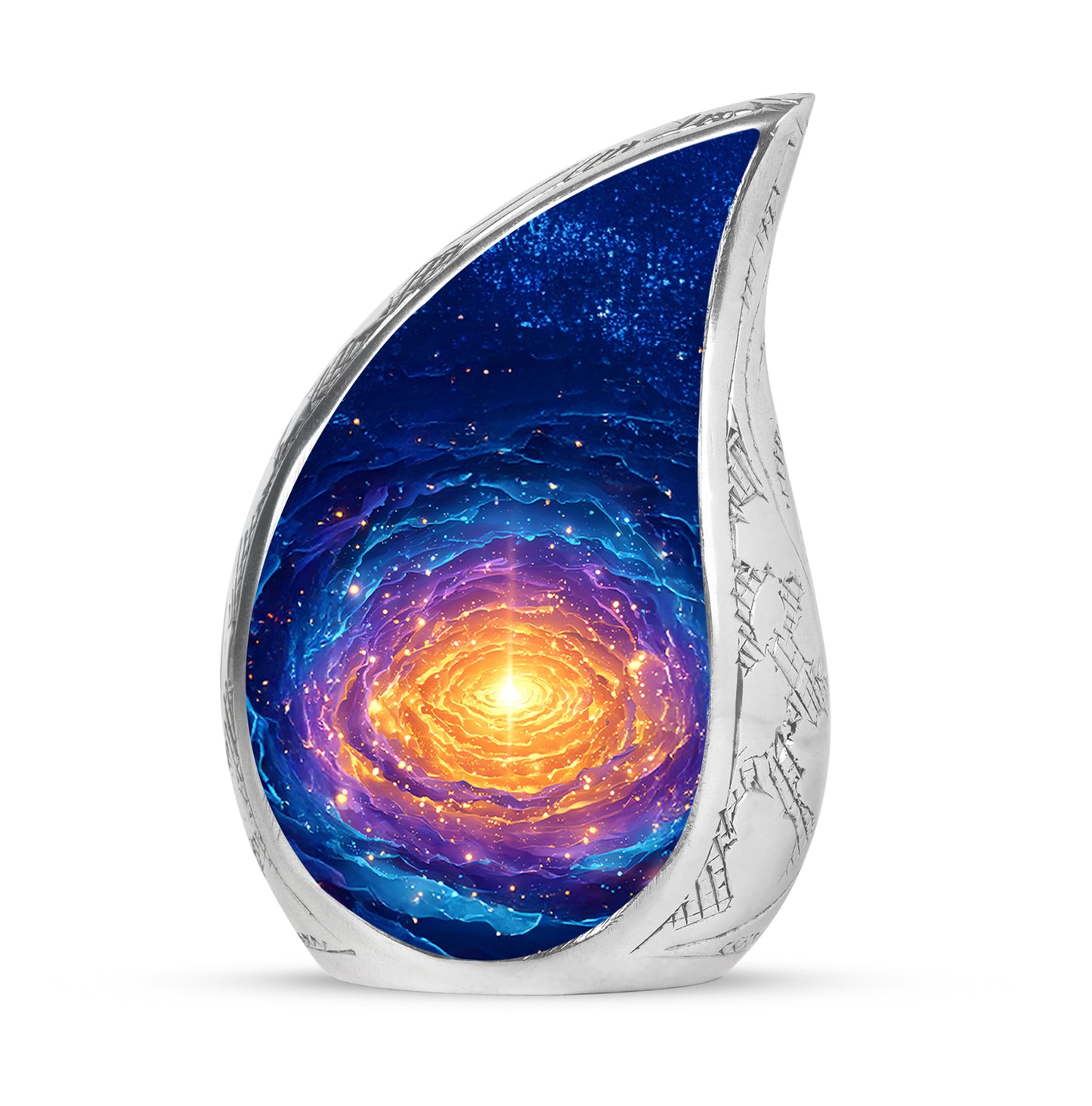 Personalized Blue Galaxy Cremation Urns for Ashes - Transcendent 10-inch - Yatskia