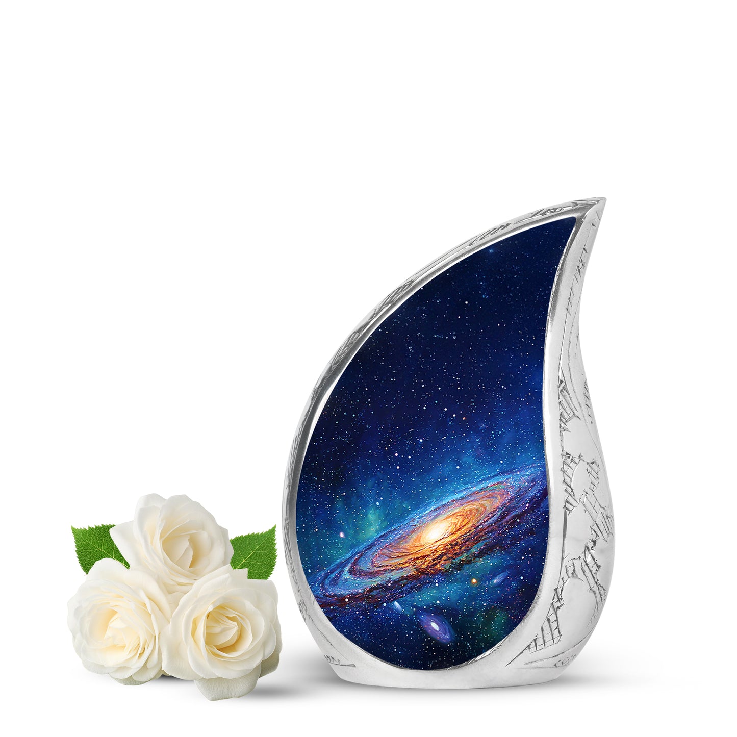 Personalized Blue Galaxy Cremation Urns for Ashes - Transcendent 10-inch - Yatskia