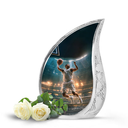 Personalized Teal Basketball Cremation Urns for Ashes - Captivating 10-inch - Yatskia