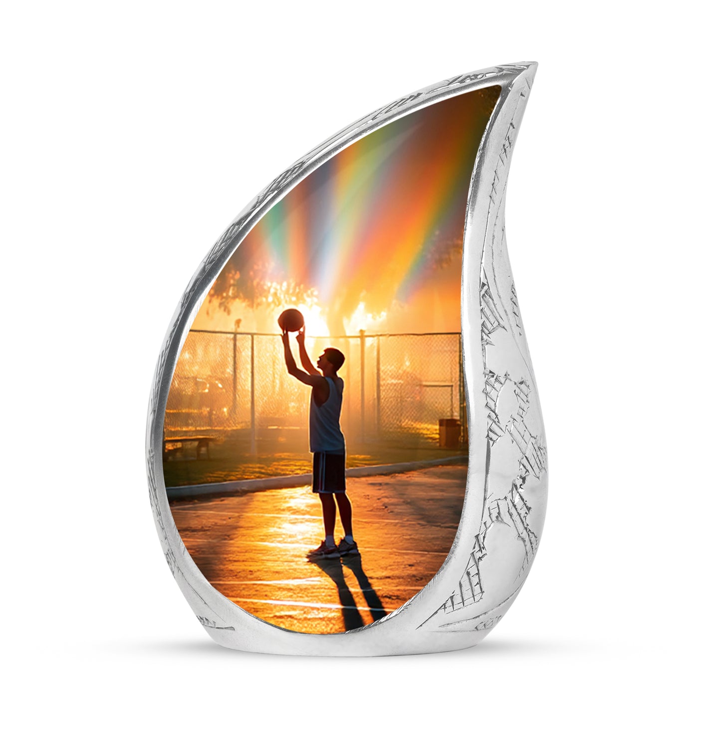 Personalized Eternal Basketball Cremation Urns - Gold 10-inch, 200 cu in - Yatskia