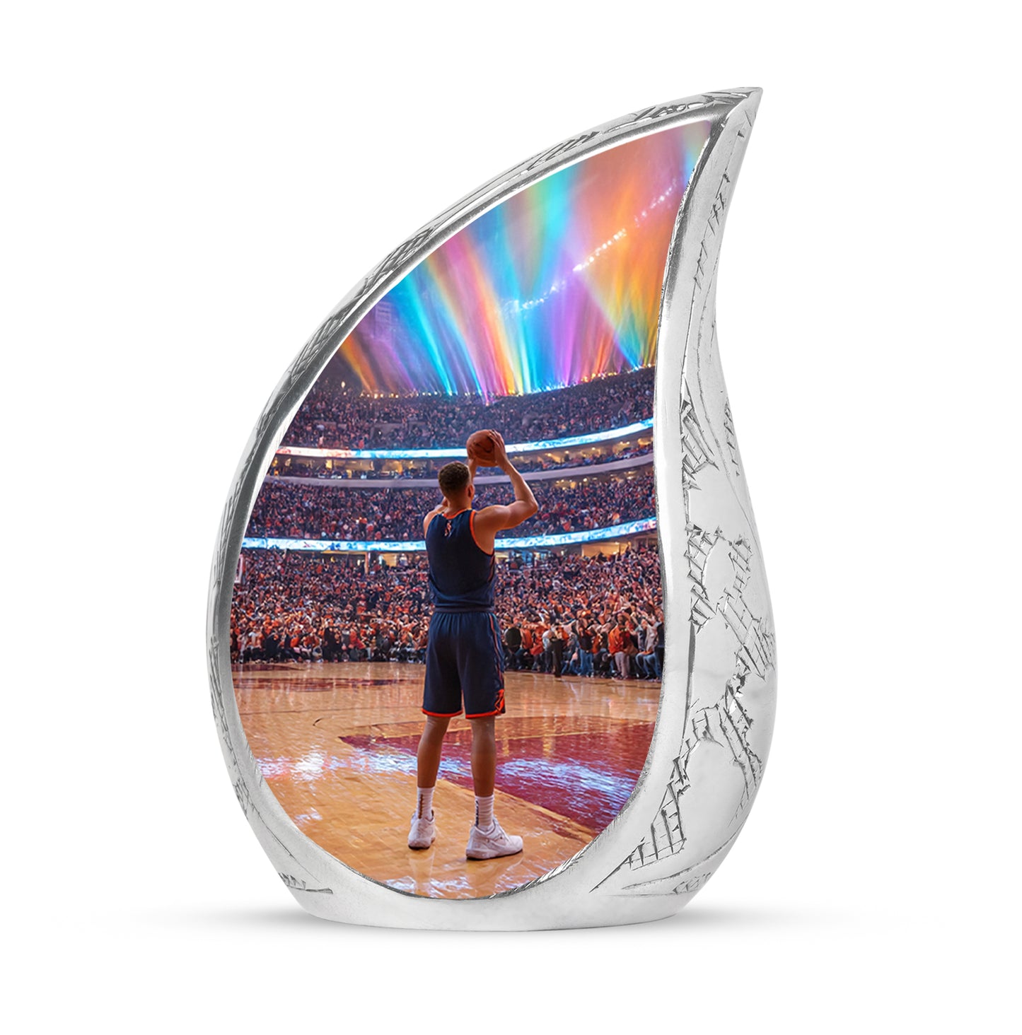Black Basketball Promise Cremation Urns for Human Ashes - 10-inch, 200 cu in - Yatskia