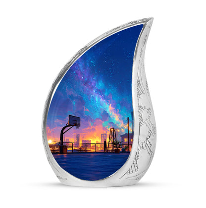 Personalized Blue Basketball Cremation Urns for Ashes - Captivating 10-inch - Yatskia