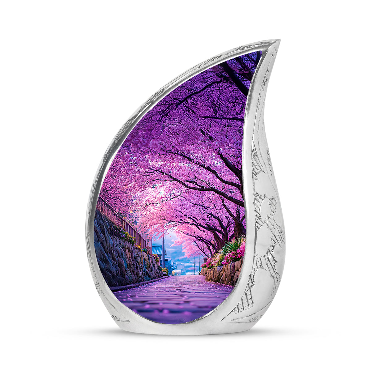Personalized Elegant Cherry Blossom Cremation Urns - Purple - Yatskia