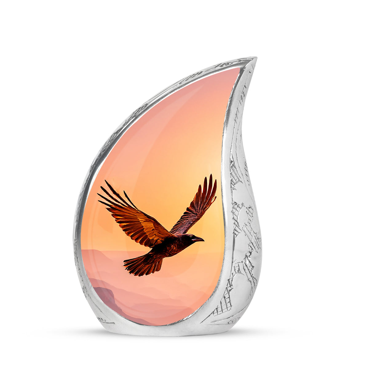 Personalized Red Heavenly Crow Cremation Urns for Human Ashes - Yatskia