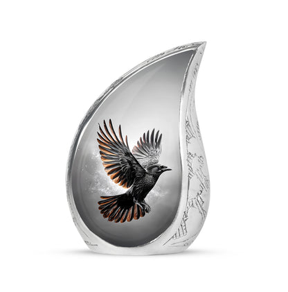 Personalized Black Crow Cremation Urns for Ashes - Majestic - Yatskia