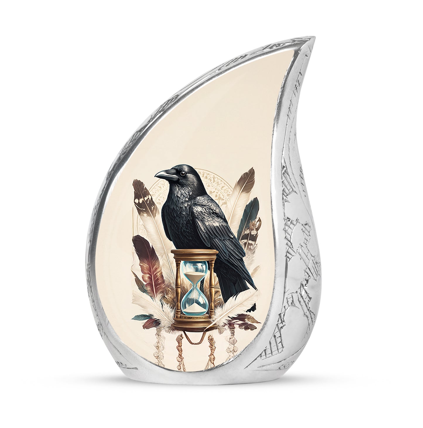 White Crow Cremation Urns - Opulent Dedication 10-inch, 200 cu in - Yatskia