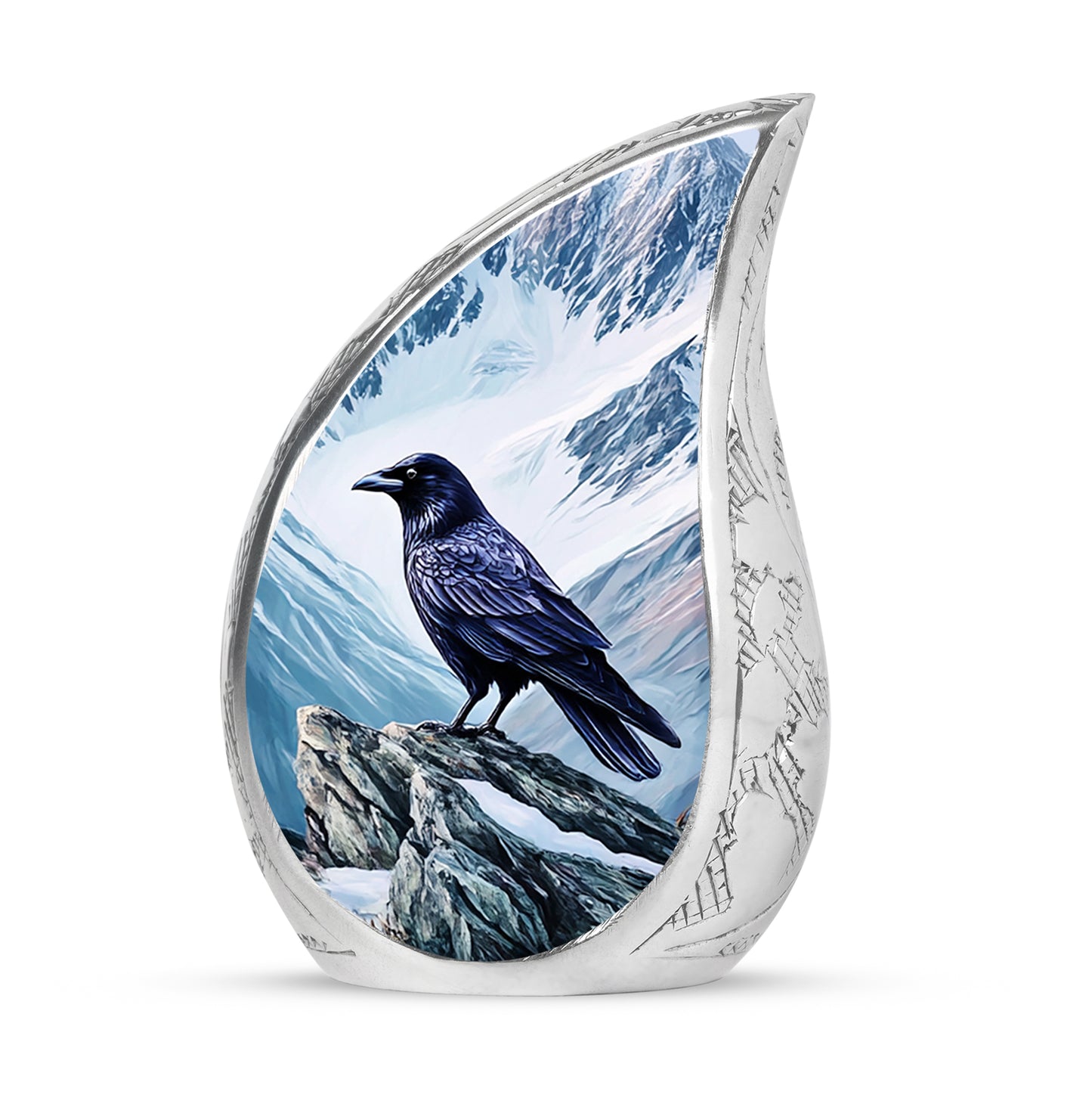 Blue Crow Cremation Urns - Enduring Memorial 10-inch, 200 cu in - Yatskia