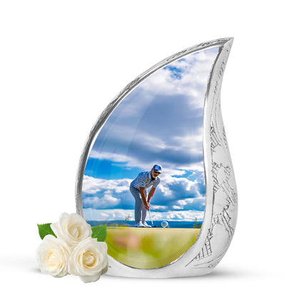 Blue Golf Legacy Cremation Urns for Human Ashes - 10-inch, 200 cu in - Yatskia