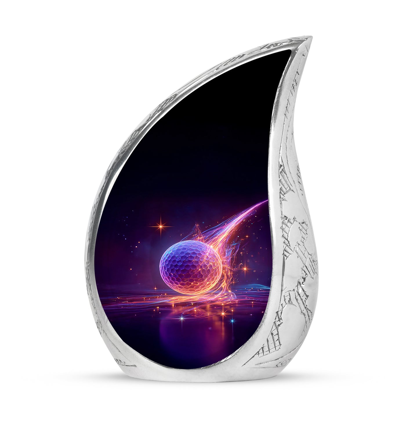 Blue Golf Cremation Urns - Opulent Passage 10-inch, 200 cu in - Yatskia