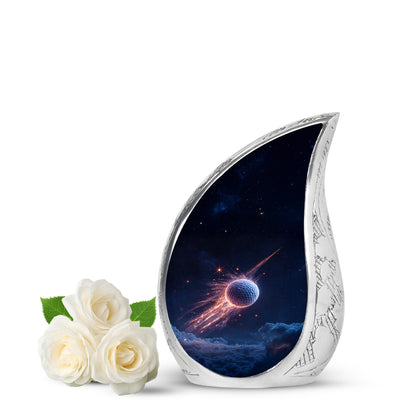 Dignified Blue Golf Cremation Urn for Ashes - 10-inch, 200 cu in - Yatskia