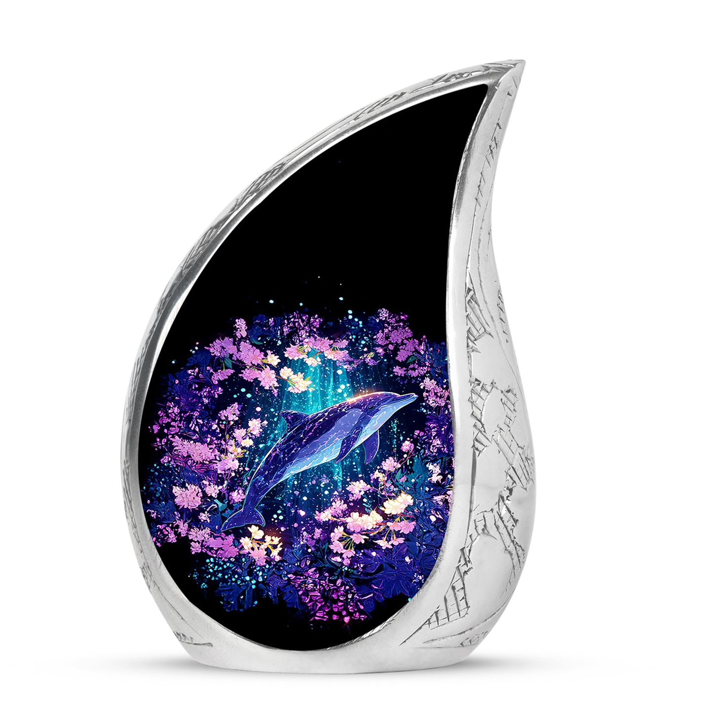 Personalized Blue Dolphin Cremation Urns for Ashes - Captivating 10-inch - Yatskia