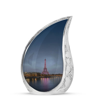 Sublime Eiffel Tower Cremation Urns for Human Ashes - Blue 10-inch - Yatskia