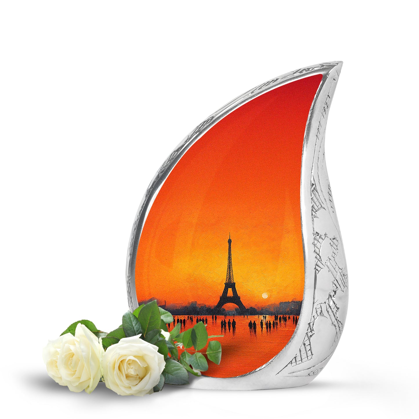 Personalized Gold Eiffel Tower Cremation Urns for Ashes - Transcendent 10-inch - Yatskia